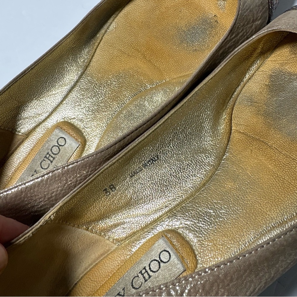 Jimmy Choo Metallic Flats - Picture 7 of 12